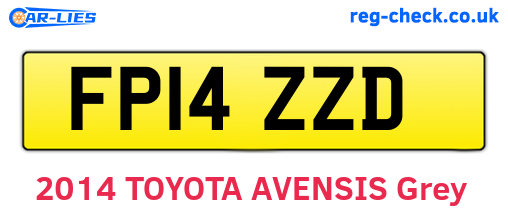 FP14ZZD are the vehicle registration plates.
