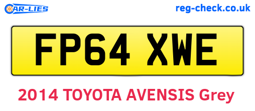 FP64XWE are the vehicle registration plates.