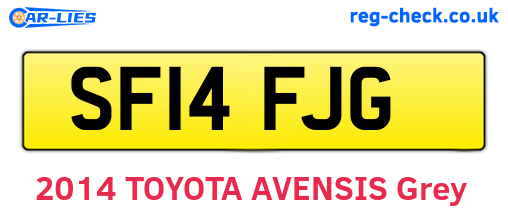 SF14FJG are the vehicle registration plates.