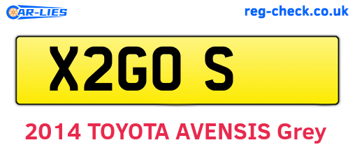X2GOS are the vehicle registration plates.