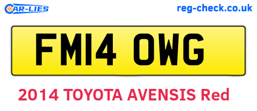 FM14OWG are the vehicle registration plates.