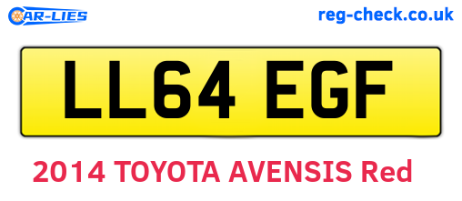 LL64EGF are the vehicle registration plates.