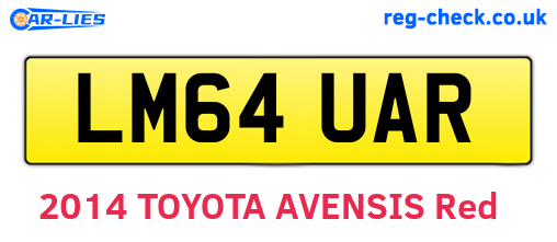LM64UAR are the vehicle registration plates.