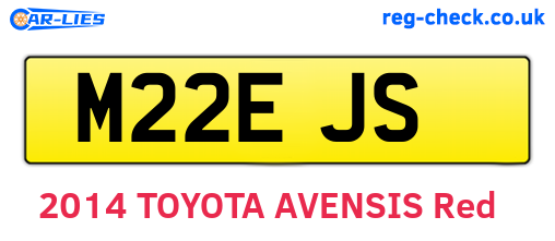 M22EJS are the vehicle registration plates.