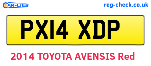 PX14XDP are the vehicle registration plates.