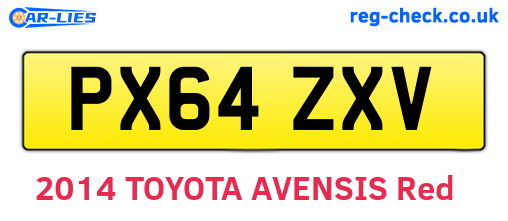 PX64ZXV are the vehicle registration plates.