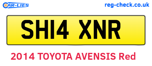 SH14XNR are the vehicle registration plates.