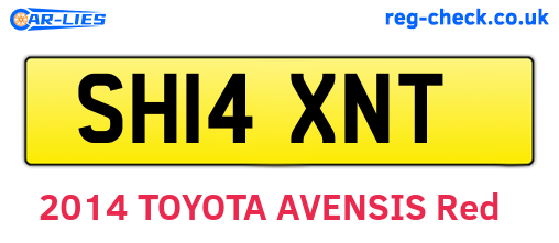 SH14XNT are the vehicle registration plates.