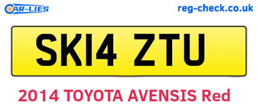 SK14ZTU are the vehicle registration plates.