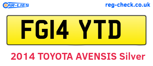 FG14YTD are the vehicle registration plates.