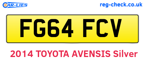 FG64FCV are the vehicle registration plates.
