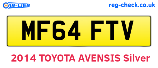 MF64FTV are the vehicle registration plates.