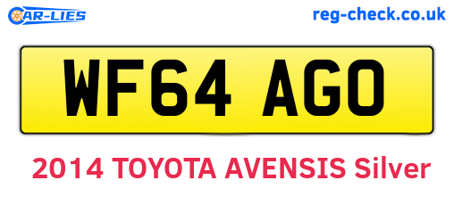 WF64AGO are the vehicle registration plates.