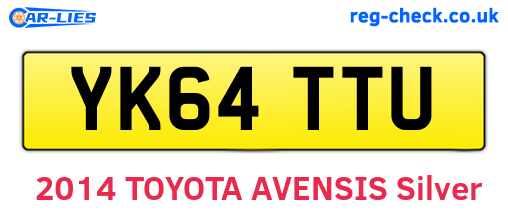 YK64TTU are the vehicle registration plates.