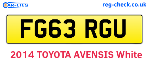 FG63RGU are the vehicle registration plates.