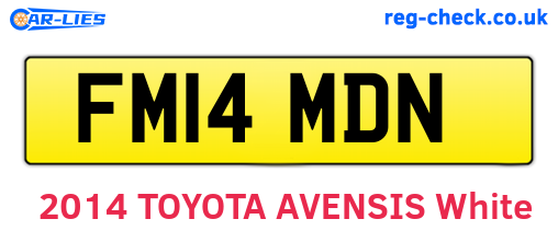 FM14MDN are the vehicle registration plates.