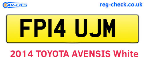 FP14UJM are the vehicle registration plates.