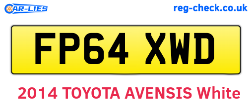 FP64XWD are the vehicle registration plates.