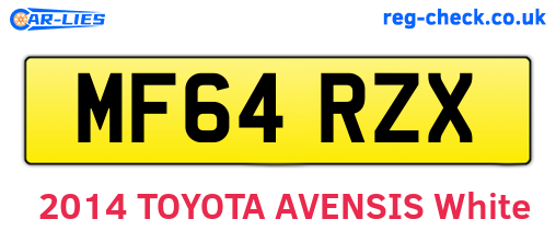 MF64RZX are the vehicle registration plates.
