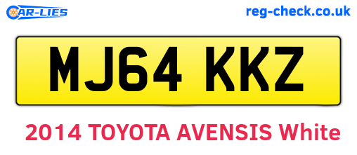 MJ64KKZ are the vehicle registration plates.