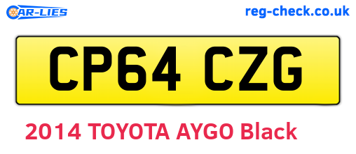 CP64CZG are the vehicle registration plates.