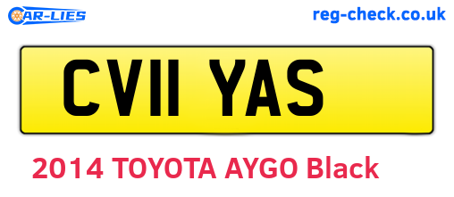 CV11YAS are the vehicle registration plates.