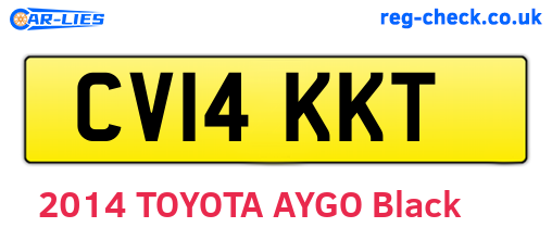 CV14KKT are the vehicle registration plates.