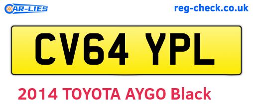 CV64YPL are the vehicle registration plates.
