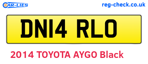 DN14RLO are the vehicle registration plates.