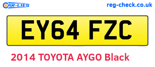 EY64FZC are the vehicle registration plates.