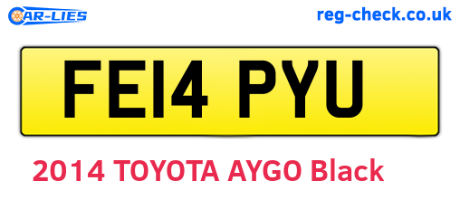 FE14PYU are the vehicle registration plates.