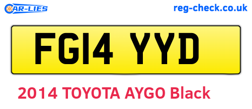 FG14YYD are the vehicle registration plates.