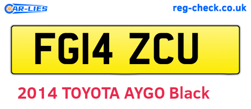FG14ZCU are the vehicle registration plates.