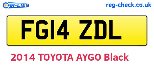 FG14ZDL are the vehicle registration plates.
