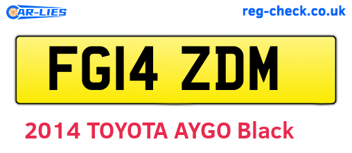 FG14ZDM are the vehicle registration plates.
