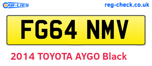 FG64NMV are the vehicle registration plates.