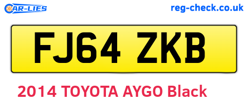 FJ64ZKB are the vehicle registration plates.