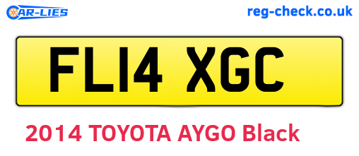 FL14XGC are the vehicle registration plates.