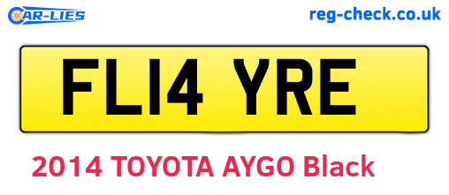 FL14YRE are the vehicle registration plates.