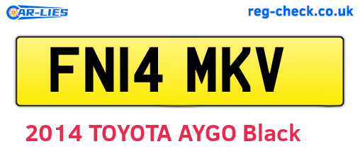 FN14MKV are the vehicle registration plates.