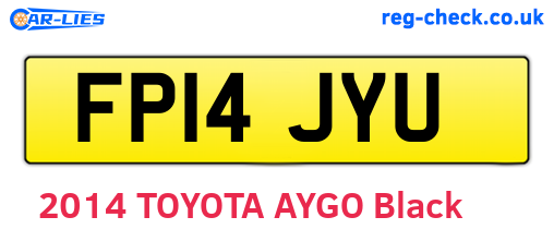 FP14JYU are the vehicle registration plates.