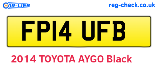 FP14UFB are the vehicle registration plates.
