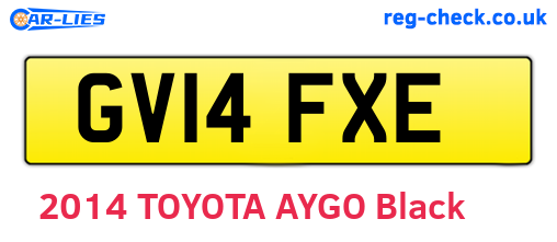 GV14FXE are the vehicle registration plates.