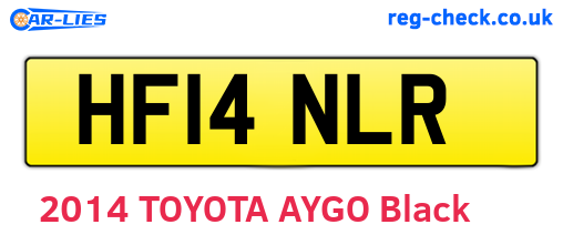 HF14NLR are the vehicle registration plates.