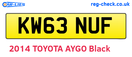 KW63NUF are the vehicle registration plates.
