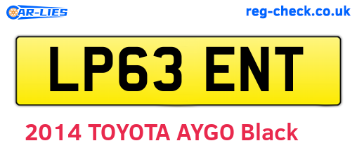 LP63ENT are the vehicle registration plates.