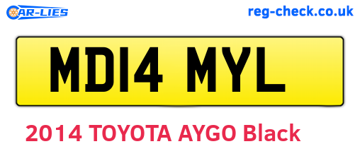 MD14MYL are the vehicle registration plates.