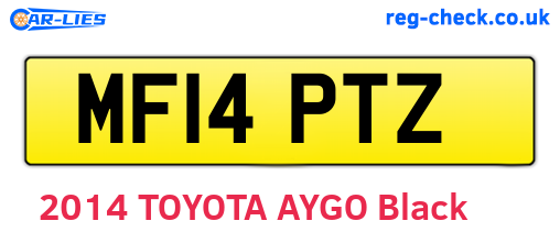 MF14PTZ are the vehicle registration plates.
