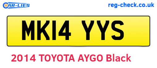 MK14YYS are the vehicle registration plates.