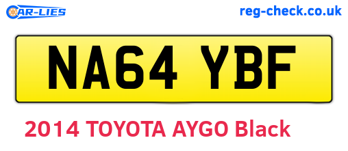 NA64YBF are the vehicle registration plates.